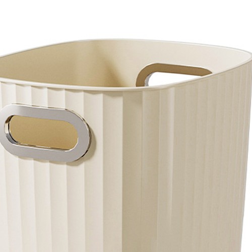Waste Paper Basket Round Multifunctional Large Garbage Can Stylish For Living - Picture 5 of 12