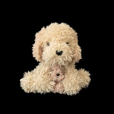 25cm Cute Curly Puppy Plush Toy Mother  Baby Dog Stuffed Animals Soft Cartoon