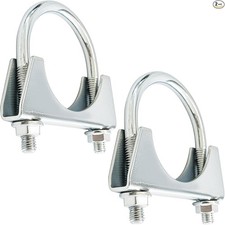 2" U-Bolt Exhaust Clamps, Heavy Duty Saddle Style Muffler Clamp for Au Size: 2