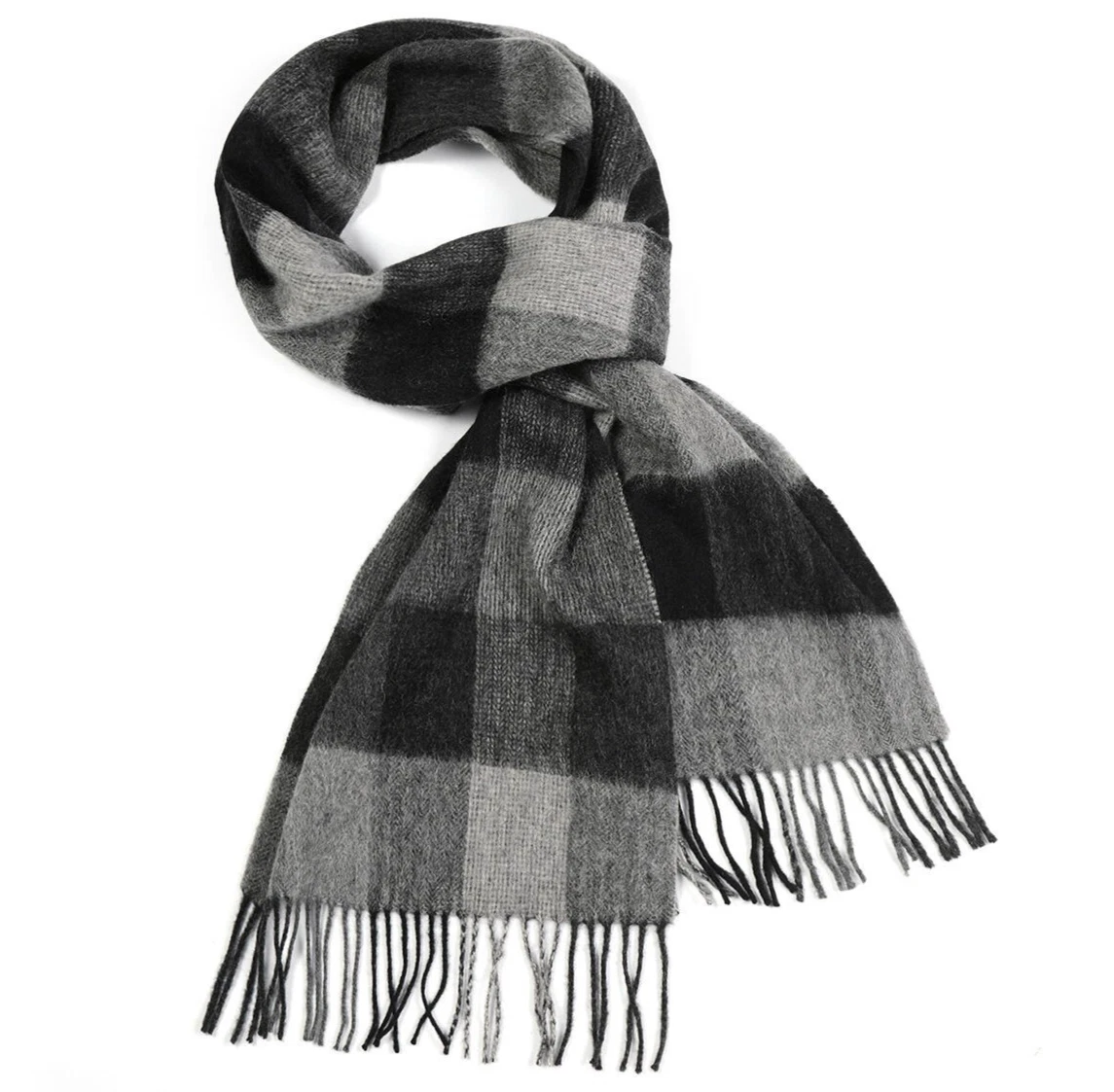 Men's/Women's Wool Scarf with Fringe (Black, Gray) Soft Warm Natural Wool Scarf
Opens in a new windo