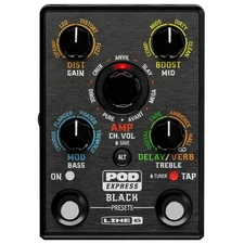 New Line 6 POD Express Black Portable Amp & Effects Processor Guitar Pedal
