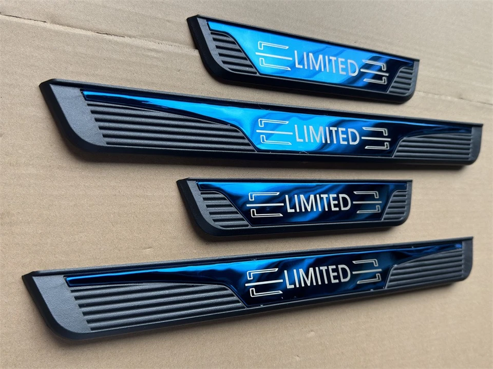 Accesorios protectores de placa de cubierta de umbral de puerta de coche con moldura limitada para Toyota Prius Foto 3 de 4