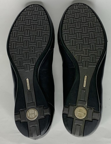 Pisos planos de ballet Cole Haan para mujer talla 8B charol negro cómodos brillantes delanteros - Imagen 8 de 8