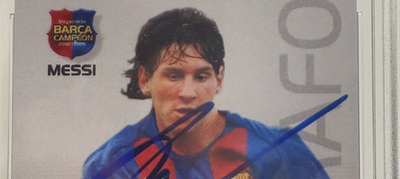 Lionel Messi #89 Megacracks REPRINT Card Rookie AUTHENTIC Signed