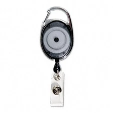 Advantus 75551 Carabiner-Style Retractable ID Card Reel 30 Extension Smoke 12...