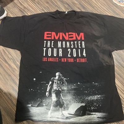 Eminem Rihanna Monster Tour Concert 2014 T Shirt Big Print Rap Hip Hop