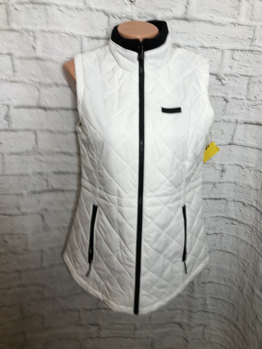 Nautica Vest Women S Zip Quilted Outdoor White Insulated