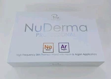 NuDerma Professional High Frequency Skin Therapy Wand with Neon and Argon READ
