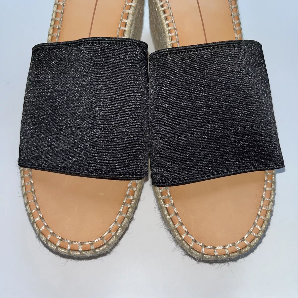 Dolce Vita Espadrilles Mule Wedges Sandals Slides Slip On Black