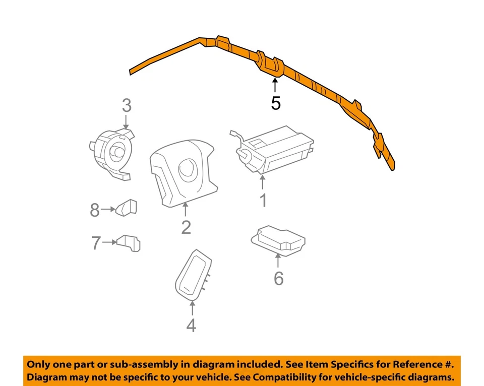 Used Left Curtain Air Bag fits: 2006 Buick Lucerne driver roof Left Grade A - Изображение 3 из 4