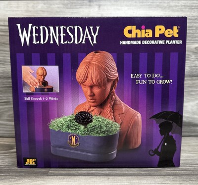 Wednesday Addams-Addams Family Chia Pet Handmade Decorative Planter Fun Gift