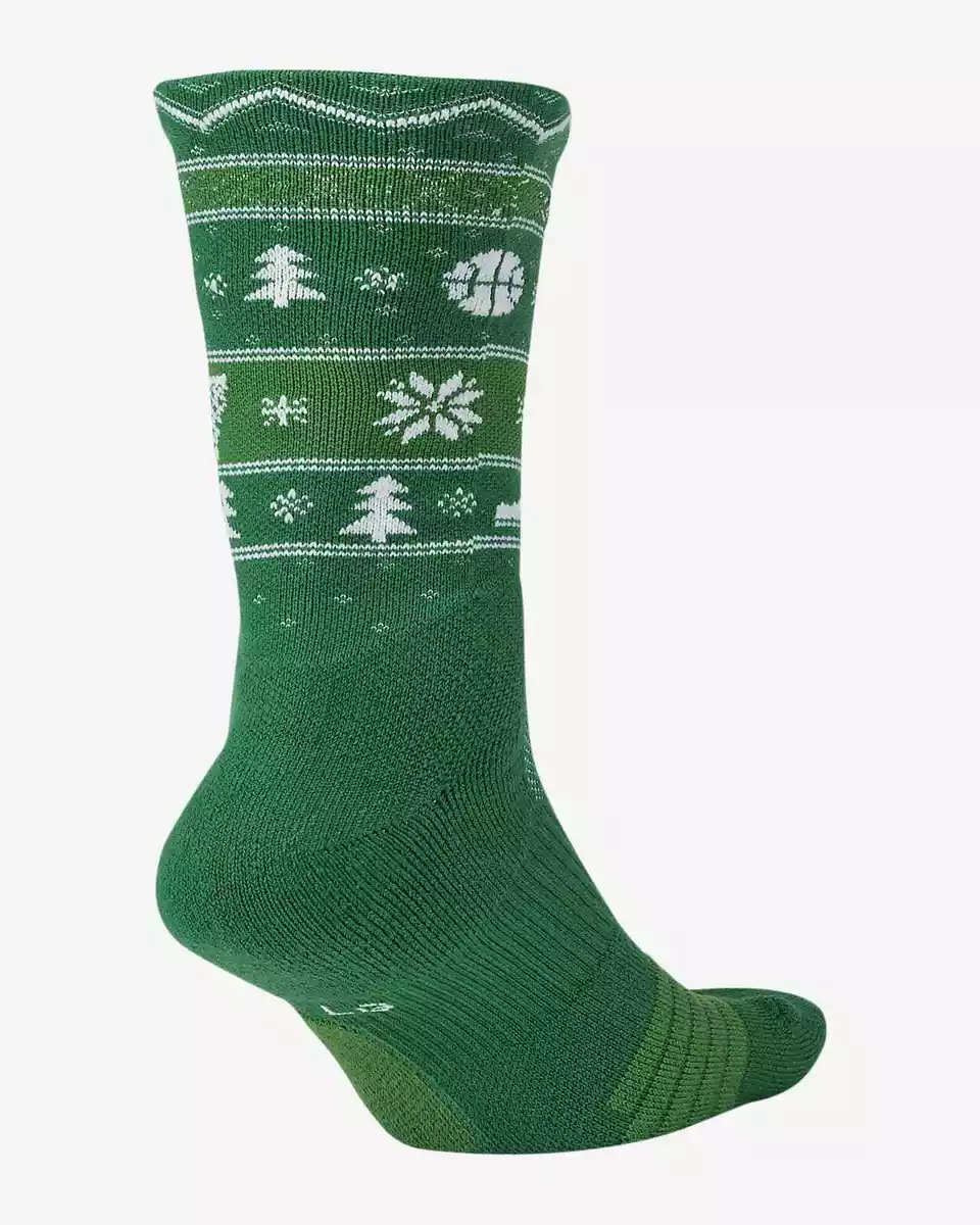 Green and white basketball socks sale