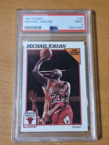 1991 NBA Hoops Most Valuable Player Michael Jordan Card #30 PSA 9 MINT (A)