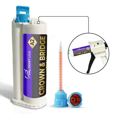 A2 Temporary Crown & Bridge Material 10:1 Dental Impression 76g, Made in Germany