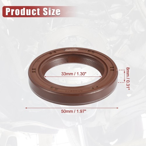 Pack(2) Engine Crankshaft Oil Seal Crank Seal Gasket for Mitsubishi Eclipse - Picture 5 of 6