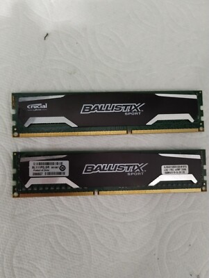 Ballistix Sport 8GB  2x4GB DDR3 1600MHz Memory RAM