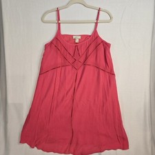 Loft Womens Mini Dress Size Med Strappy Pink Comfy Casual