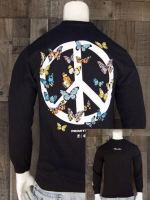New Primitive Apparel Codes Hope Black Mens Sport L/S T Shirt RPRM-39