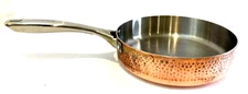 Berghoff Vintage Collection Tri-Ply Hammered Copper 9.5" Deep Skillet A21