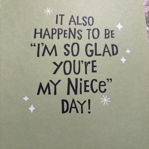 Tarjeta de felicitación de expresiones de sello de 5,5”x8” divertida y linda sobrina de feliz cumpleaños - Imagen 5 de 8