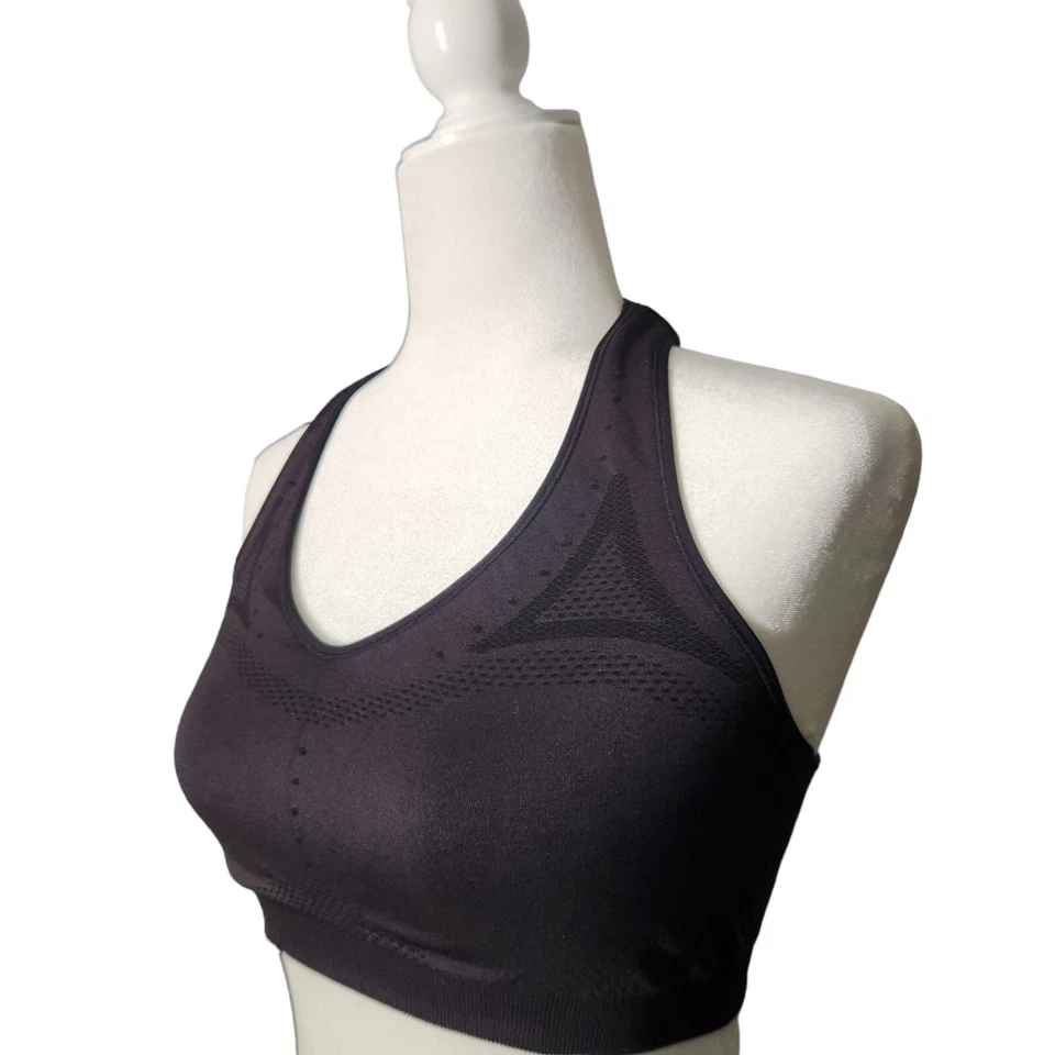 Sujetador deportivo Hanes Sport para mujer sin costuras espalda deportiva negro talla L Foto 3 de 4