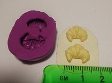  Reusable Silicon Croissants  Mold - Mould Dolls House Miniature B