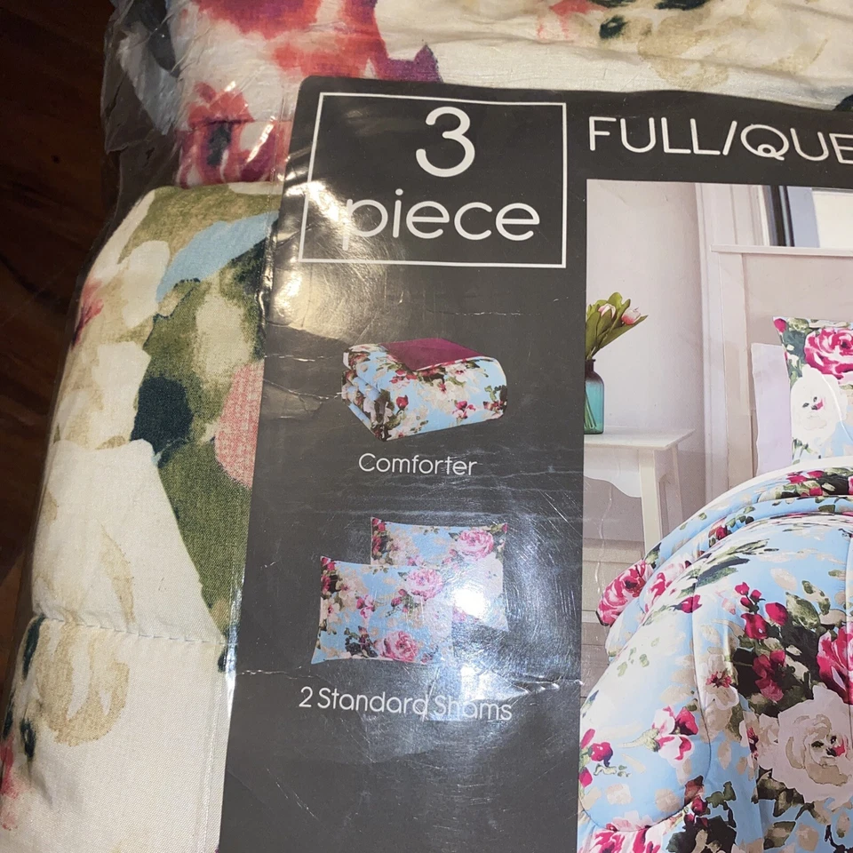 Ambrosia de colección Hallmart 3 piezas Juego de edredón reversible completo/queen 4103634 Foto 3 de 4