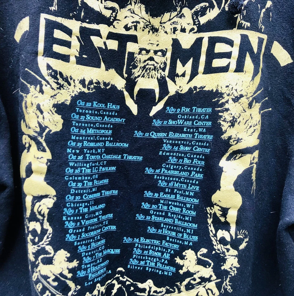 Rare Tultex Testament￼ Heavy metal band double sided graphic sweat shirt Large - Image 2 of 4