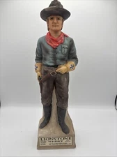 Lionstone Sculptured Porcelain 1969 Cowboy Calvary Scout Whiskey Decanter Empty