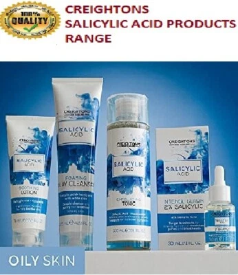 Creightons Salicylic Acid Intense Syrum, Lotion, Cleanser And Exfoliating Tonic