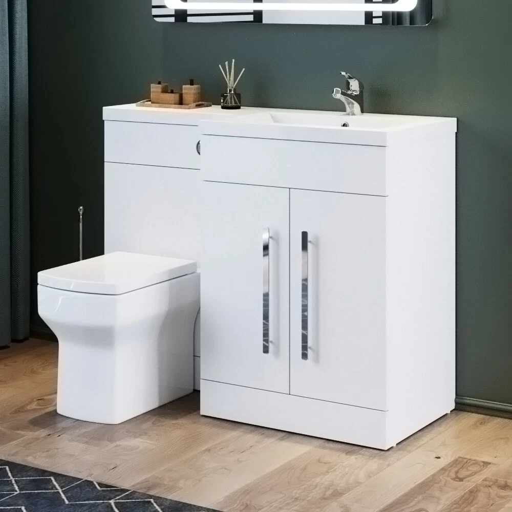 Half bath vanity with sink deals