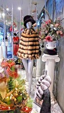 GORGEOUS Mink Fur Cape Ruffle edge Two Tone Stripe 17000. BIG SALE NOW 3800.