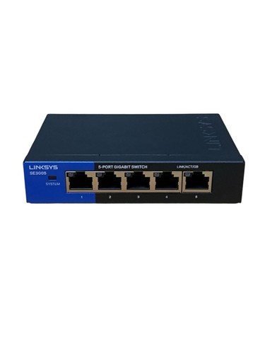 Linksys - 5 Port Gigabit Ethernet Switch - Schwarz/Blau - SE3005 - SEHR GUTER ZUSTAND LESEN - Bild 5 von 7