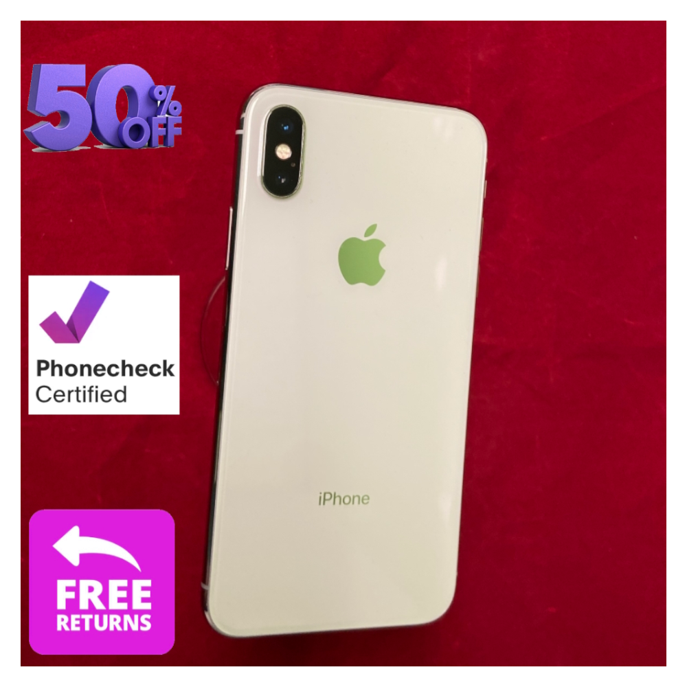 Unlocked Apple iPhone X 4G - Space Gray/Silver, 64GB/256GB