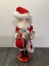 CHRISTMAS WOODEN SANTS NUTCRACKER - WITH TOY SACK