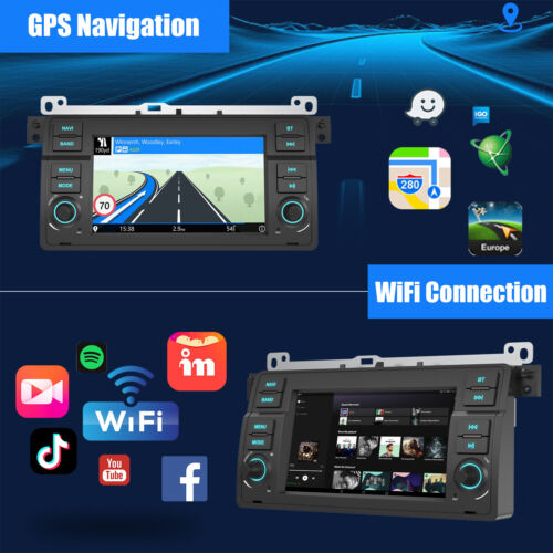 64G Android 13 Apple CarPlay Car Stereo Radio GPS Head Unit For BMW 3 Series E46 - Picture 9 of 14