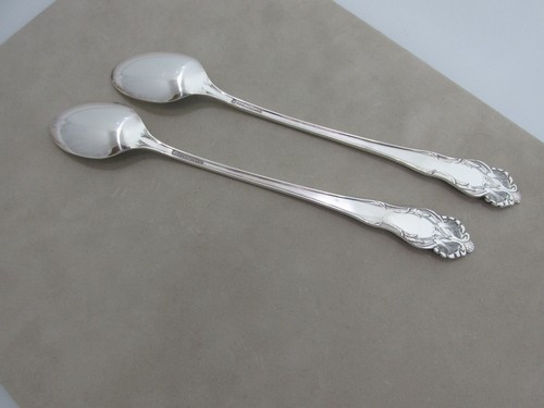 Reed & Barton Amarylis Festivity 2 Iced Teaspoons Silver Plated Ice Tea Spoon - Picture 4 of 4