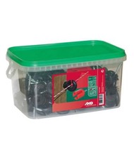 Kompletter Satz mit 100 Ringisolatoren für Holzpfähle + Schraubendreherhalter Ak