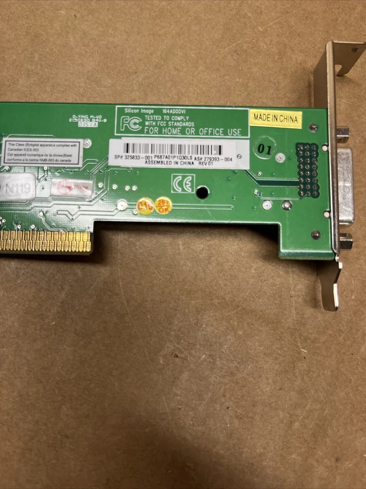 325833-001 Silicon Image DVI SiL164 AGP Graphics Card With Low Bracket 8M206 - Image 4 of 4