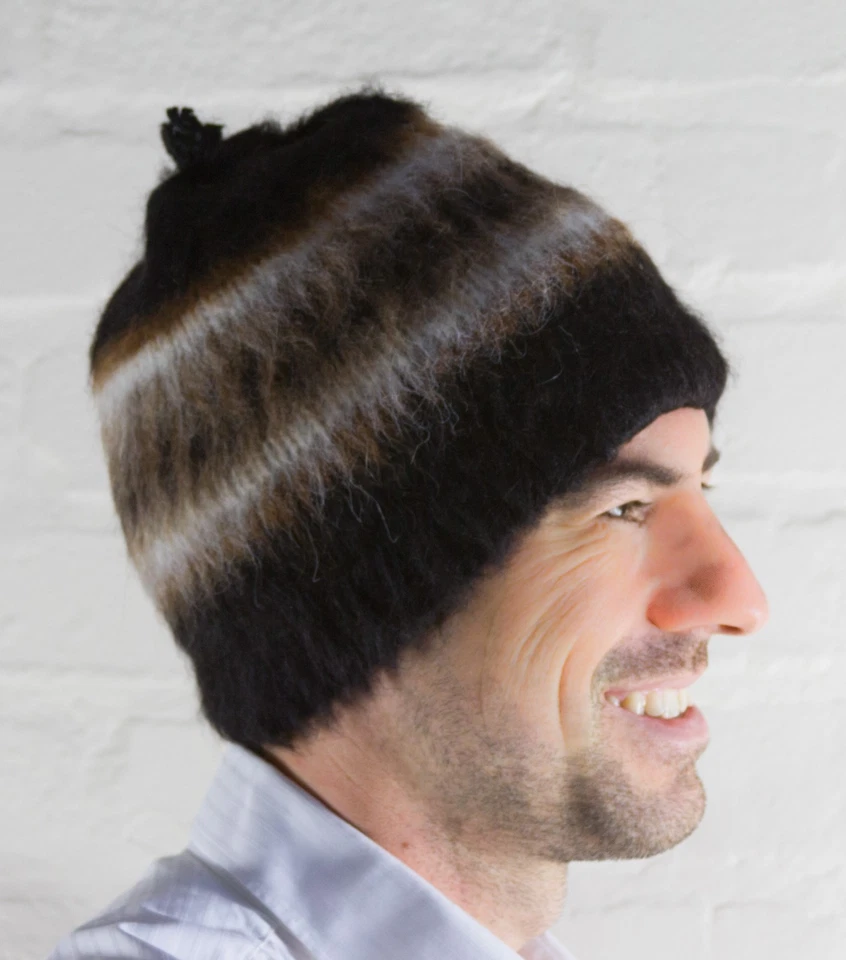 100% Alpaca Round Adult Hat - Handmade in Bolivia - Choice of Colours - Unisex - image 3 of 4