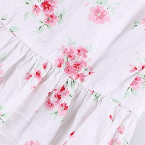 Vintage Floral Girls Dress Casual Cotton Baby Girl Dress - Picture 52 of 62