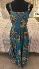 Band of the Free Teal Floral Maxi Dress
