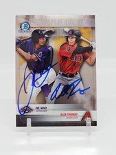 ALEK THOMAS JOEGRAY Signed 2018 BOWMAN CHROME RECOMMENDED VIEWING Autograph AUTO