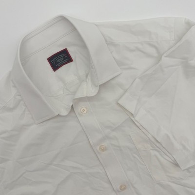 UNTUCKit Gironde SS White Short Sleeve Button Down Shirt Tall Slim Medium 41070