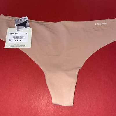 CALVIN KLEIN WOMENS NUDE THONG PANTIES / X-LARGE/ $13