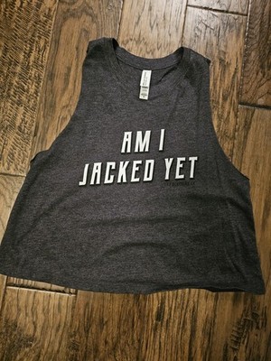LFT Clothing AM I JACKED YET Tback Muscle Crop Top