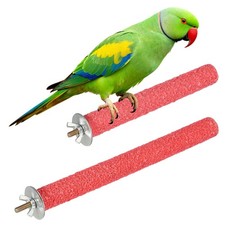 Bird Cage Perch, Parrot Grinding Claw Sticks, 6/8 Inch, Wooden, Pink, 2Pcs 