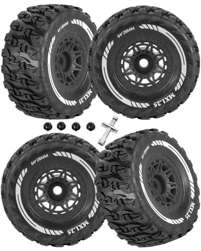 12MM Hex RC Wheels & Tires for 1/14 1/16 1/18 Off-Road Racing Car