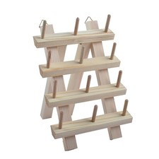 NW 12-Spools Wooden Thread Holder Sewing and Embroidery Thread Rack and Organ...