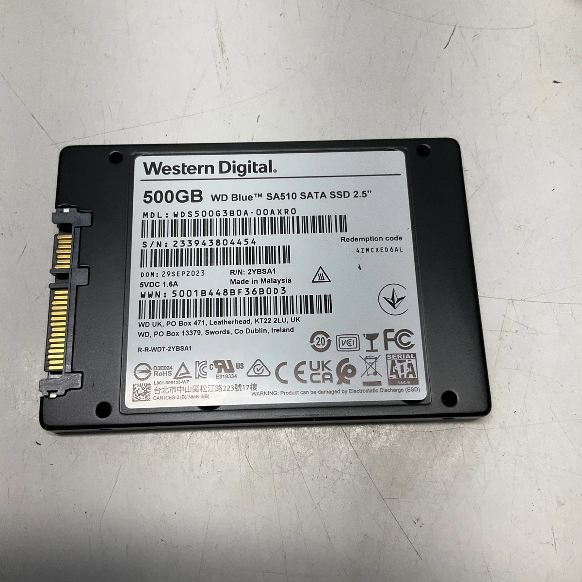 Western Digital Solid State Drives 500 GB Storage Capacity for